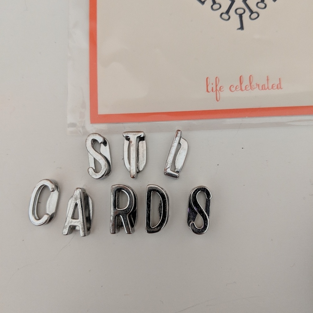 Keep Collective Lot of Letter charms silver